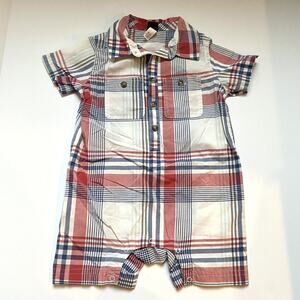 Tea Collection Plaid Romper